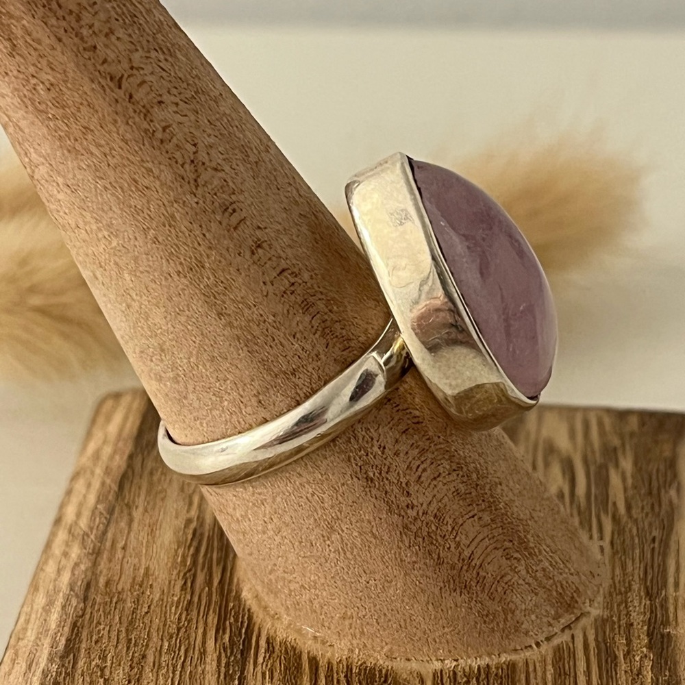 925 Solid Sterling Silver Pink Moonstone Gemstone… - image 3